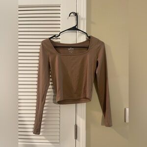 Hollister Women's Tan Long Sleeve Blouse